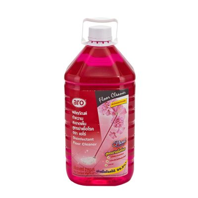 aro Disinfectant Floor Cleaner Floral Pink Scent 5200 ml.เอโร่ น้ำยาถูพื้น สูตรฆ่าเชื้อโรค กลิ่นฟลอรัล พิ้งค์ สีชมพู 5200 มล.