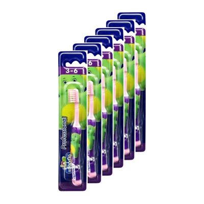 Kodomo Toothbrush for Kids 3-6 years old x 6 Pcs.โคโดโม แปรงสีฟันสำหรับเด็กอายุ 3-6 ปี แพ็ค 6 ด้าม