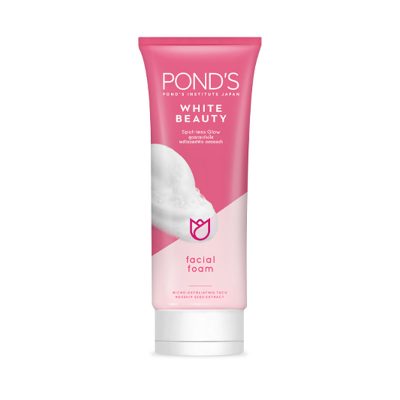 POND’S White Beauty Foam Pink 100 ml.พอนด์ส ไวท์บิวตี้ สปอต เลส โกลว โฟม ขนาด 100 มล.