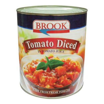 Brook Tomato Diced 565 G.บรูค มะเขือเทศหั่นชิ้น 565 กรัม