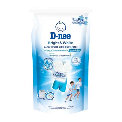 D-nee Concentrated Fabric Softener Bright and White 600 ml.ดีนี่ น้ำยาซักผ้า สูตรเข้มข้น ไบร์ทแอนด์ไวท์ 600 มล.