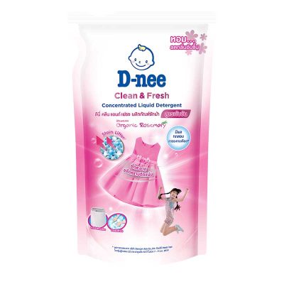 D-nee Concentrated Fabric Softener Clean and Fresh 600 ml.ดีนี่ น้ำยาซักผ้า สูตรเข้มข้น คลีนแลนด์เฟรช 600 มล.
