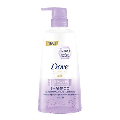 Dove Nutritive Solutions Anti-Hair Fall Nourishment Shampoo 450 ml.โดฟ นูทริทีฟ โซลูชั่น แอนตี้ แฮร์ฟอล นอริชเม้นท์ แชมพู 450 มล.
