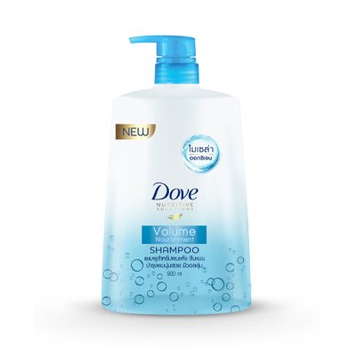Dove Shampoo Skyblue 1000 ml.โดฟ วอลลุ่ม นูริชเมนท์ แชมพู สีฟ้า ขนาด 1000 มล.