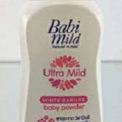 Babi Mild Baby Powder Sakura 50 g x 6 pcs.เบบี้มายด์ แป้งเด็ก กลิ่นไวท์ ซากุระ ขนาด 50 กรัม แพ็ค 6 กระป๋อง