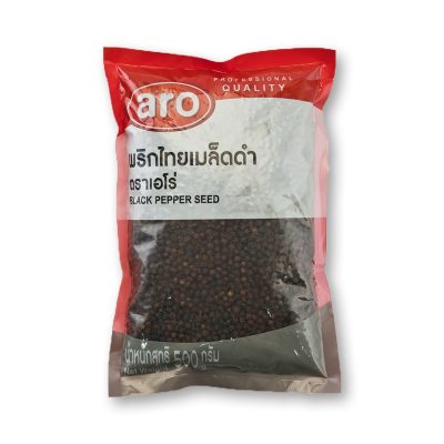 aro Black Pepper 500g.เอโร่ พริกไทยเม็ดดำ 500 กรัม