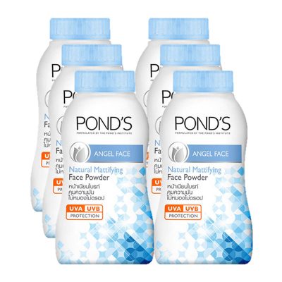 Pond’s Angel Face Natural Mattifying Face Powder 50g x 6 Bottles.พอนด์ส แองเจิล เฟส เนเชอรัล แมททิฟายอิ้ง แป้งฝุ่น 50 กรัม x 6 กระป๋อง