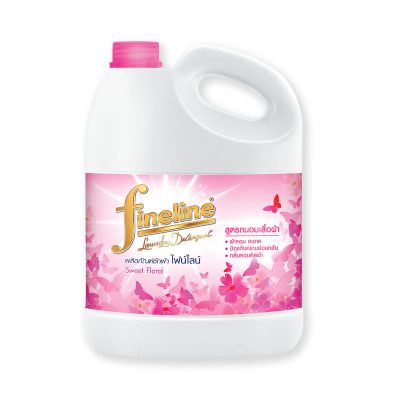 Fineline Liquid Regular Detergent Plus Pink 3000 ml.ไฟน์ไลน์ น้ำยาซักผ้าสูตรอ่อนโยน พลัส สีชมพู 3000 มล.
