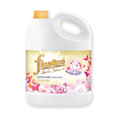 Fineline Liquid Regular Detergent Plus Gold 3000 ml.ไฟน์ไลน์ น้ำยาซักผ้าสูตรอ่อนโยน พลัส สีทอง 3000 มล.