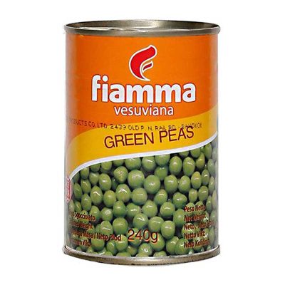 Fiamma Vesuviana Green Peas 400g.ไฟมมา วีสุเวียนา ถั่วลันเตาในน้ำเกลือ 400 กรัม