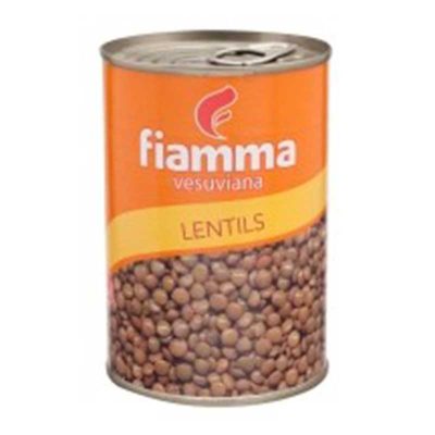 Fiamma Vesuviana Lentils in Brine 400g.ไฟมมา วีสุเวียนา ถั่วเลนทิลในน้ำเกลือ 400 กรัม