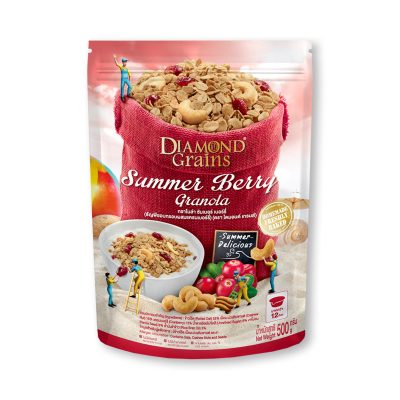Diamond Granola Grains Berry 500 g.ไดมอนด์เกรนส์ กราโนล่า เบอร์รี่ 500 กรัม