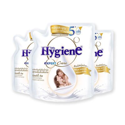 Hygiene Expert Care Concentrate Softener Milky Touch White 125 ml x 3.ไฮยีน เอ็กซ์เพิร์ทแคร์ น้ำยาปรับผ้านุ่ม สูตรเข้มข้น กลิ่นมิลค์กี้ทัช สีขาว 125 มล. x 3