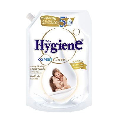 Hygiene Expert Care Concentrate Softener Milky Touch White 1300 ml.ไฮยีน เอ็กซ์เพิร์ทแคร์ น้ำยาปรับผ้านุ่ม สูตรเข้มข้น กลิ่นมิลค์กี้ทัช สีขาว 1300 มล.