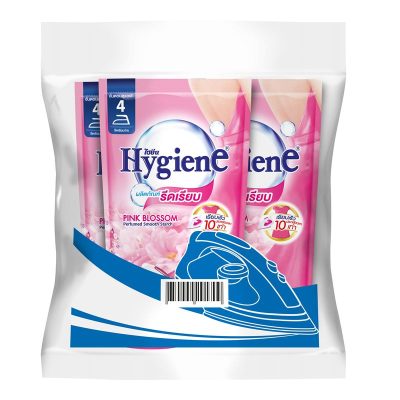 Hygiene Ironing Smooth Pink Floral Pink 550 ml x 3.ไฮยีน ผลิตภัณฑ์รีดผ้าสูตรรีดเรียบ กลิ่น พิ้งค์ บลอสซั่ม ชมพู 550 มล. x 3 ถุง