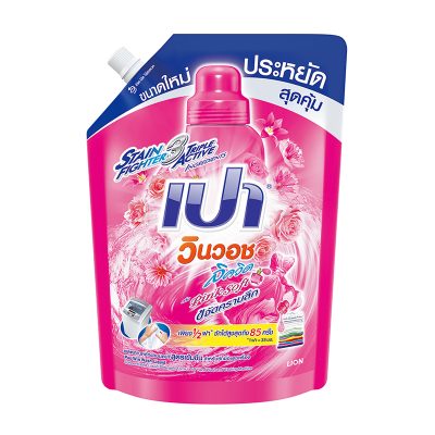 Pao Win Wash Concentrated Liquid Detergent Pink Soft 1,500 ml Refill.เปา วินวอชลิควิด น้ำยาซักผ้า สูตรเข้มข้น พิ้งค์ซอฟท์ 1,500 มล.