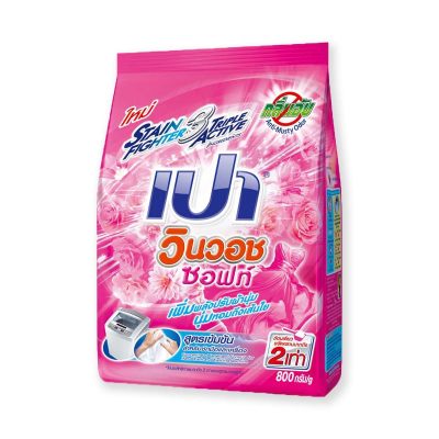 Pao Win Wash Concentrated Powder Detergent Soft 800 g.เปา วินวอช ผงซักฟอก สูตรเข้มข้น ซอฟท์ 800 กรัม