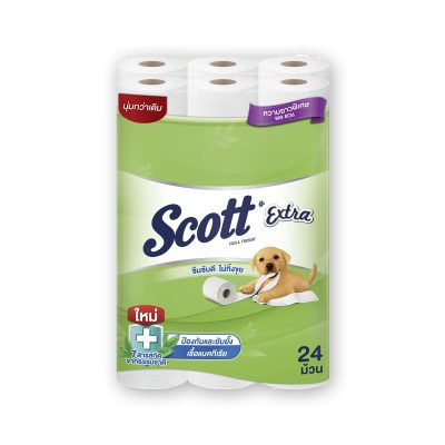 Scott Extra Big Roll Toilet Tissue x 24 Rolls.สก๊อตต์ เอ็กซ์ตร้า กระดาษชำระ บิ๊กโรล ยาวพิเศษ x 24 ม้วน