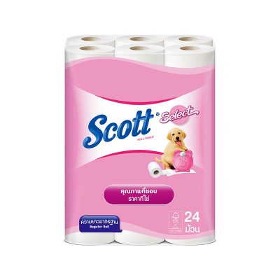 Scott Select Toilet Regular x 24 Rolls.สก๊อตต์ ซีเลคท์ กระดาษชำระความยาวมาตรฐาน แพ็ค 24 ม้วน