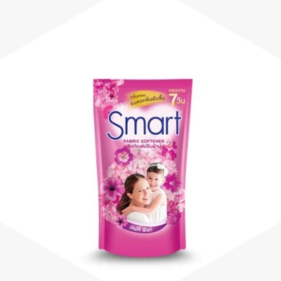 Smart Fabric Softener Lovely Pink 450ml.สมาร์ทน้ำยาปรับผ้านุ่มกลิ่นเลิฟลี่พิงค์สีชมพู 450มล.