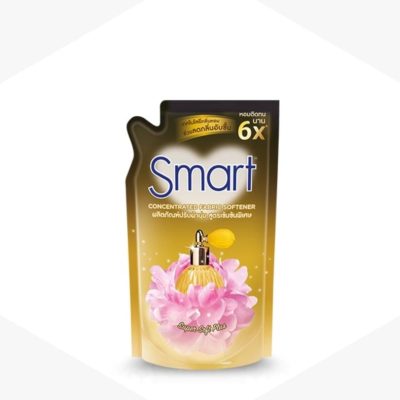 Smart Concentrated Fabric Softener Super Soft Plus Gold 530ml.สมาร์ทผลิตภัณฑ์ปรับผ้านุ่มสูตรเข้มข้นกลิ่นซุปเปอร์ซอฟท์พลัสสีทอง 530มล.