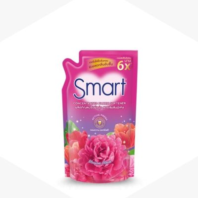 Smart Concentrated Fabric Softener Natural Sweet Pink 530ml.สมาร์ทผลิตภัณฑ์ปรับผ้านุ่มสูตรเข้มข้นกลิ่นเนเชอรัลสวีทพิ้ง 530มล.
