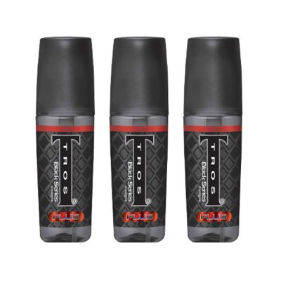 Tros Black Series Cool Cologne Plus Red 50 ml x 3.ทรอส แบล็คซีรีส์ โคโลญสเปรย์ กลิ่นพลัส ขนาด 50 มล. แพ็ค 3 ขวด