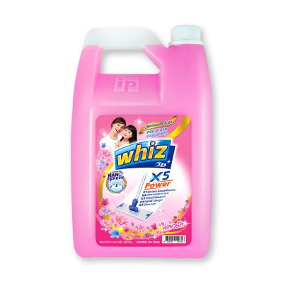 Whiz X5 Floor Cleaner Pink 2100 ml.วิซ น้ำยาถูพื้น สูตรเข้มข้นX5 กลิ่นฟลอรัล ขนาด 2100 มล.