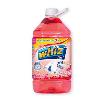 Whiz X5 Floor Cleaner Red 5200 ml.วิซ น้ำยาถูพื้น สูตรเข้มข้นX5 กลิ่นโรแมนติก บลอสซัม 5200 มล.