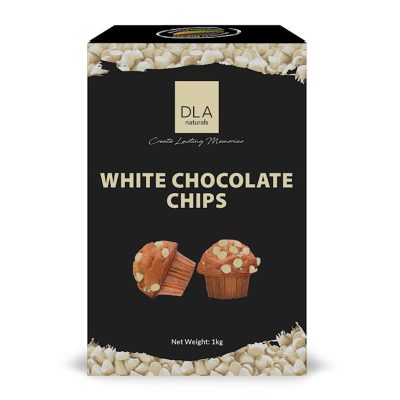 DLA White Chocolate Chips Compound 1 kg.DLA ไวท์ช็อกโกแลตชิพส์ คอมพาวด์ 1 กก.