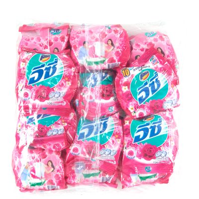 Attack Easy Regular Detergent Happy Sweet Pink 120 g x 12.แอทแทค อีซี่ ผงซักฟอก สูตรมาตรฐาน แฮปปี้สวีท สีชมพู 120 กรัม x 12 ถุง