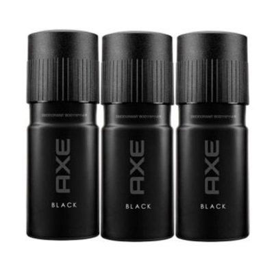 Axe Spray Black 50 ml x 3.แอ๊กซ์ แบล็ค สเปรย์ระงับกลิ่นกาย ขนาด 50 มล. แพ็ค 3 กระป๋อง
