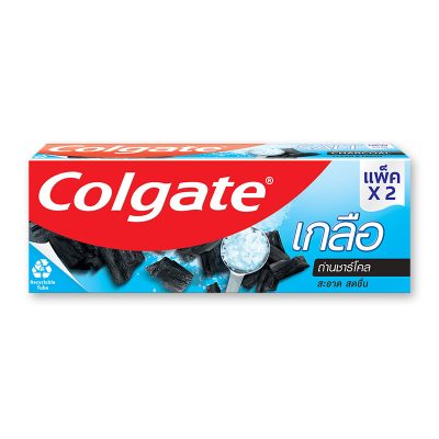 Colgate Toothpaste Salt Charcoal 150 g x 2.คอลเกต ยาสีฟัน สูตรเกลือ ถ่านชาร์โคล 150 กรัม แพ็คคู่