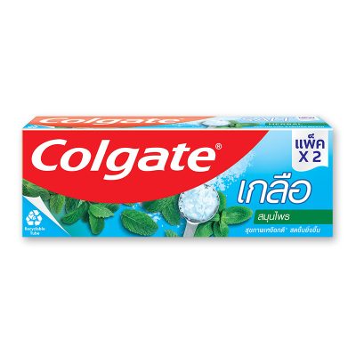 Colgate Toothpaste Salt Herbal 150 g Twin Pack.คอลเกต ยาสีฟัน สูตรเกลือ สมุนไพร ขนาด 150 กรัม แพ็คคู่