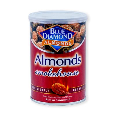 Blue Diamond Almond Nut 130 g x 2.บลูไดมอนด์ อัลมอนด์รมควัน 130 กรัม แพ็ค 2 กระป๋อง