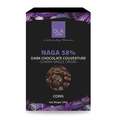 DLA Dark Chocolate Couverture 58% 500g.DLA ดาร์กช็อกโกแลต คูเวอร์เจอร์ 58% 500 กรัม