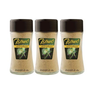 Raitip White Pepper Powder 60 g x 3 Pcs.ไร่ทิพย์ พริกไทยขาวป่น 60 กรัม x 3 ขวด