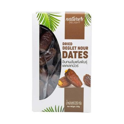 Nature’s Delight Dried Deglet Nour Dates 250 g.เนเจอร์ส ดีไลท์ อินทผลัมแห้ง พันธุ์เดคเลทนัวร์ 250 กรัม