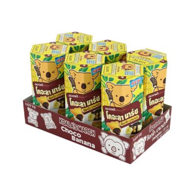 Koala’s March Choco Banana 37 g x 6.โคอะลา มาร์ช บิสกิตสอดไส้ช็อกโกบานาน่า 37 กรัม แพ็ค 6 กล่อง