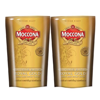 Moccona Royal Gold Instant Coffee 120 g x 2 Pouch.มอคโคน่า รอยัล โกลด์ กาแฟสำเร็จรูป ชนิดฟรีซดราย 120 กรัม x 2 ซอง