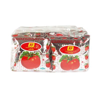 FF Snack Tomato 15g x 12 Bags.เอฟเอฟ ขนมอบกรอบ รสมะเขือเทศ 15 กรัม แพ็ค 12 ซอง