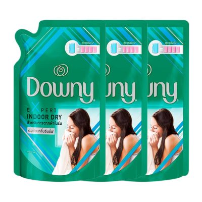 Downy Expert Indoor Dry Concentrate Fabric Softener 300 ml x 3 Bags.ดาวน์นี่ น้ำยาปรับผ้านุ่ม สูตรเข้มข้น สำหรับการตากผ้าในร่ม 300 มล. x 3 ถุง