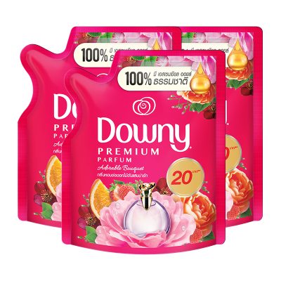 Downy Adorable Bouquet Fabric Softener 110 ml x 3 Pcs.ดาวน์นี่ น้ำยาปรับผ้านุ่มสูตรเข้มข้น กลิ่นช่อดอกไม้อันแสนน่ารัก 110 มล. แพ็ค 3 ถุง