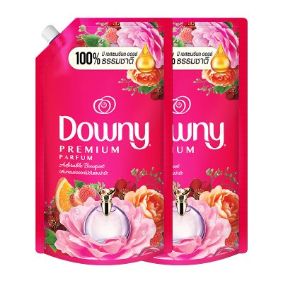 Downy Adorable Bouquet Fabric Softener 500 ml x 2 Pcs.ดาวน์นี่ น้ำยาปรับผ้านุ่มสูตรเข้มข้น กลิ่นช่อดอกไม้อันแสนน่ารัก 500 มล. แพ็ค 2 ถุง