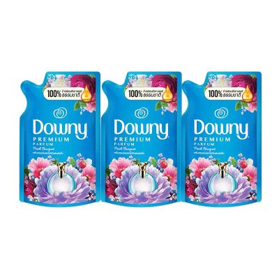 Downy Fresh Bouquet Fabric Softener 310 ml x 3 Bags.ดาวน์นี่ น้ำยาปรับผ้านุ่ม สูตรเข้มข้น กลิ่นช่อดอกไม้อันแสนสดชื่น 310 มล. x 3 ถุง