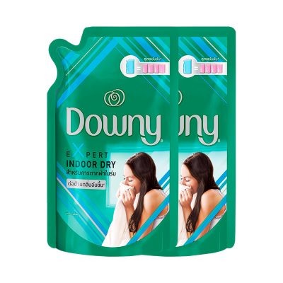 Downy Expert Indoor Dry Concentrate Fabric Softener 530 ml x 2 Bags.ดาวน์นี่ น้ำยาปรับผ้านุ่ม สูตรเข้มข้น สำหรับการตากผ้าในร่ม 530 มล. x 2 ถุง