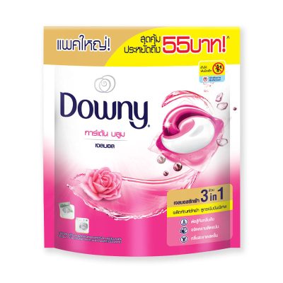 Downy Gel Ball Liquid Detergent Garden Bloom Pink 25 pcs.ดาวน์นี่ ผลิตภัณฑ์ซักผ้าเจลบอล กลิ่นการ์เด้นบลูม สีชมพู 25 ชิ้น