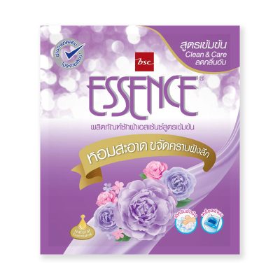 Essence Liquid Detergent Romantic Violet 35 ml x 12.เอสเซ้นซ์ น้ำยาซักผ้าสูตรเข้มข้น กลิ่นโรแมนติก ไวโอเลต สีม่วง 35 มล. x 12 ซอง