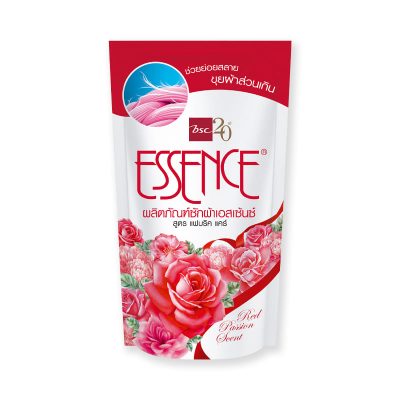 Essence Liquid Detergent Frabric Care Red Passion 400 ml x 3.เอสเซนซ์ น้ำยาซักผ้า สูตรแฟบริค แคร์ กลิ่นเรด แพสชั่น ลดขุยผ้า สีแดง 400 มล. x 3 ถุง