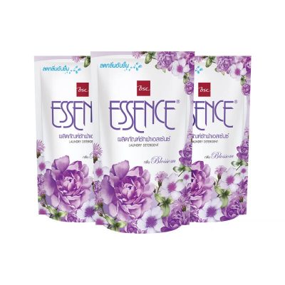 Essence Liquid Detergent Blossom Violet 400 ml x 3.เอสเซนซ์ น้ำยาซักผ้า กลิ่นบลอสซัม สีม่วง 400 มล. x 3 ถุง
